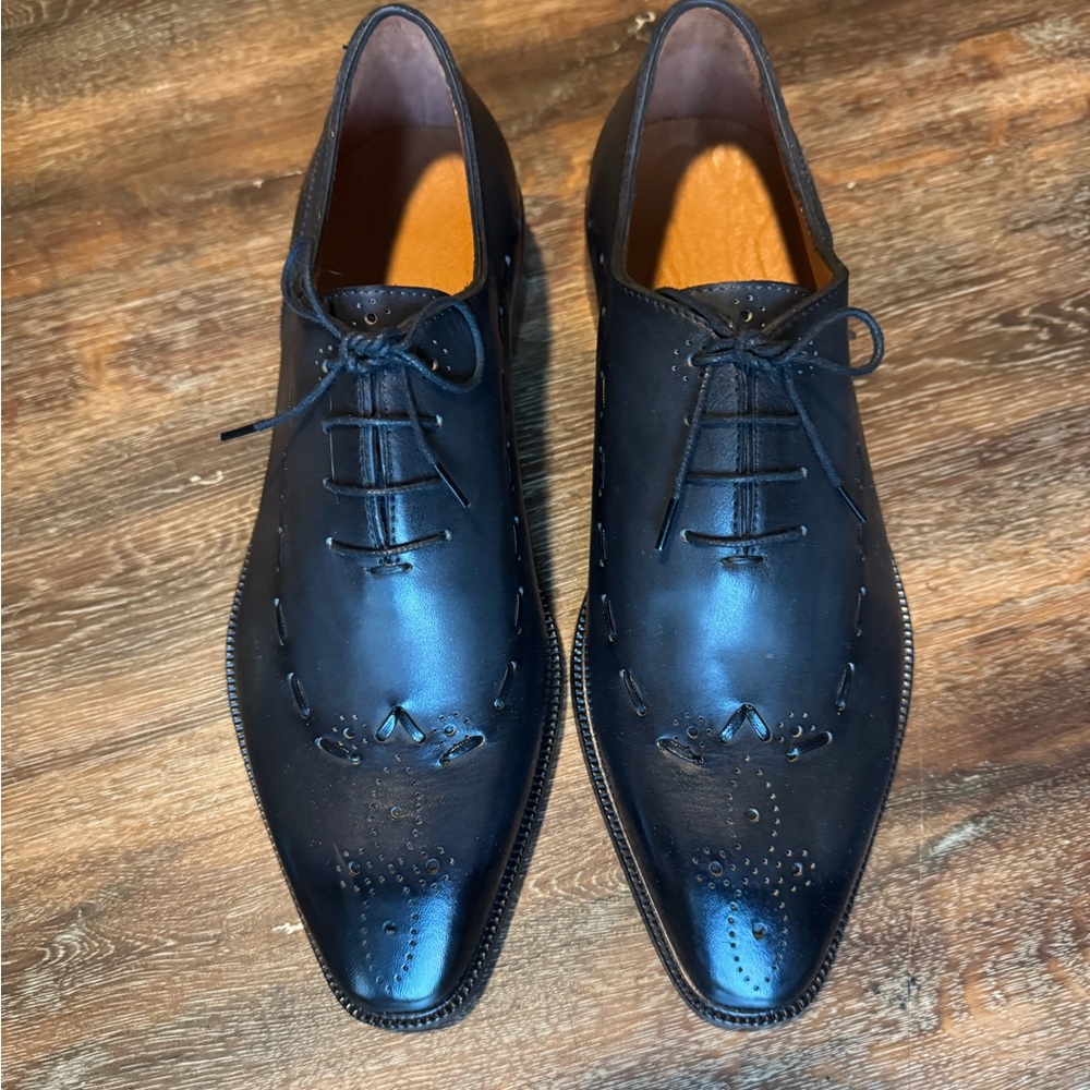 Elegant Black Leather Men's Dress Shoes